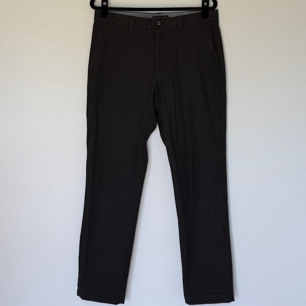 Banana Republic Aiden Straight Chino Pants Mens 33x32 Black Stretch 229716